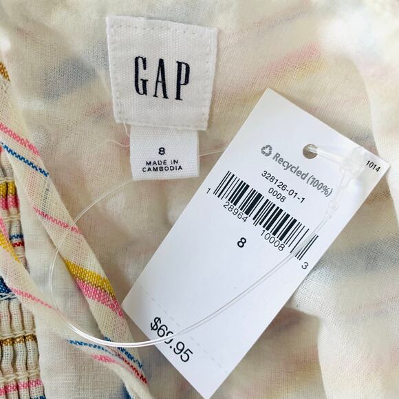 NWT GAP Fit and Flare Cami Dress in Linen-Cotton Size 8 - Picture 8 of 8